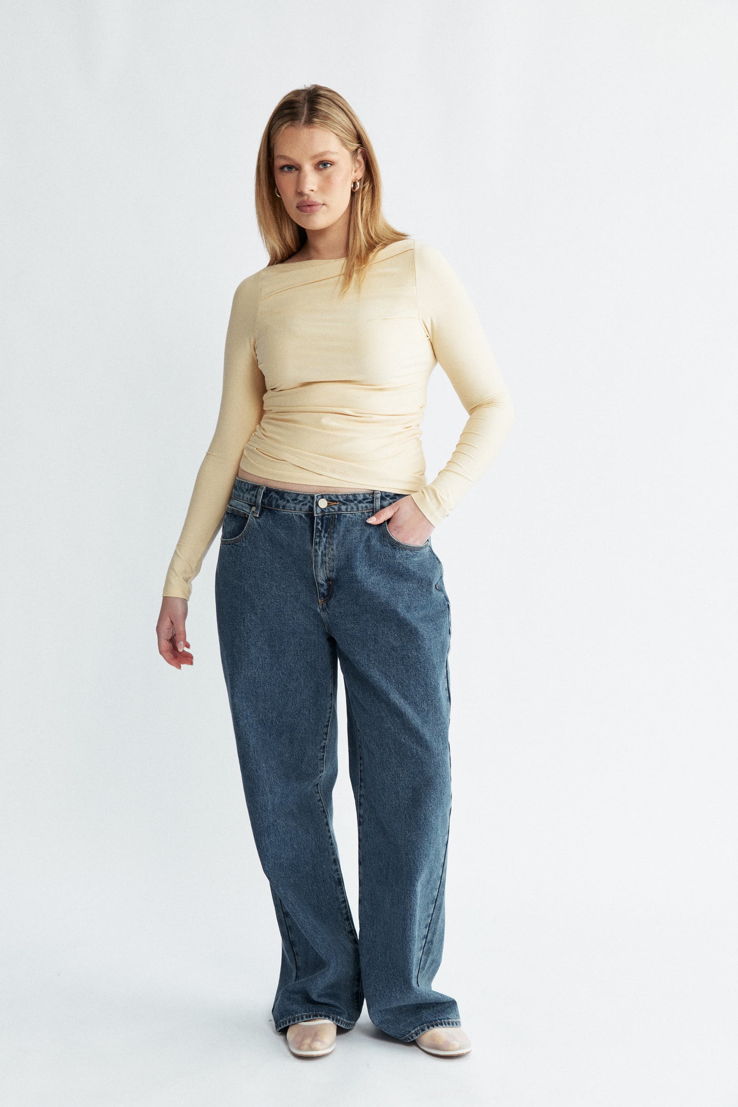 Margot Boat Neck Long Sleeve Butter